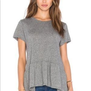 Michael Lauren Ruffle Hem Tee Blue